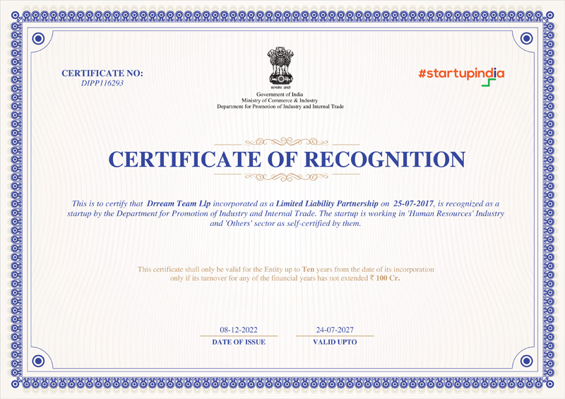 Startup Certtficate